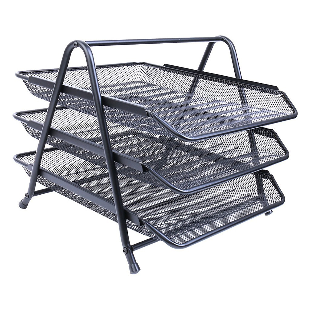 Kệ 3 Tầng Đựng Tài Liệu Hồ Sơ Văn Phòng Hợp Kim Siêu Bền