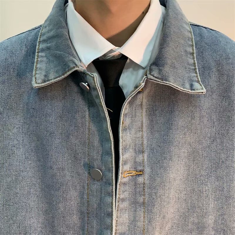 áo khoác ifashion retro áo khoác jean nam phong cách Hàn Quốc áo dài tay jacket unisex oversize áo khoác jacket nam
