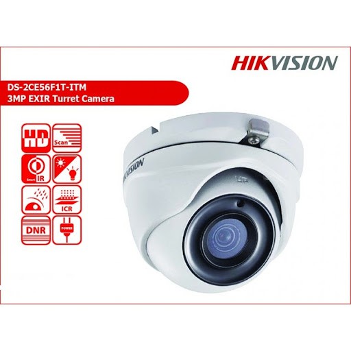 Camera HD-TVI HikVision trong nhà DS-2CE56F1T-ITM 3MP bảo hành 2 năm hàng chính hãng 100%