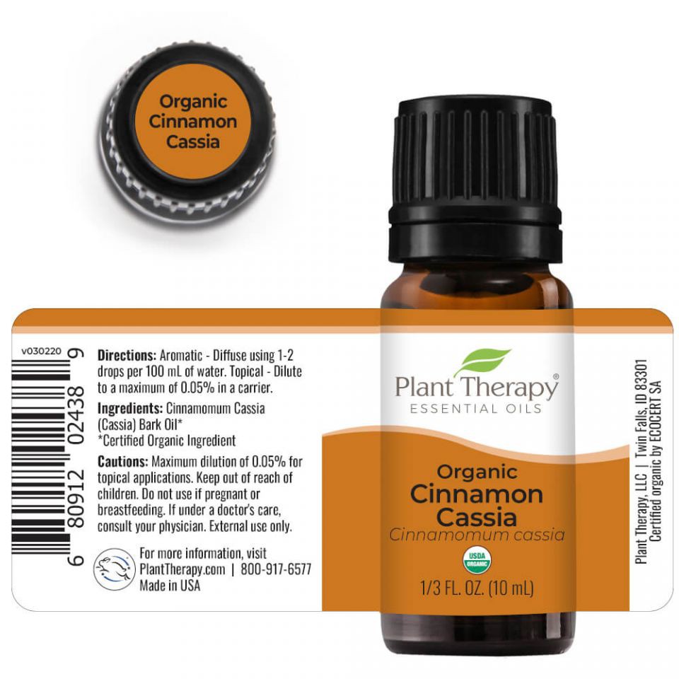 Plant Therapy - Tinh Dầu Hữu Cơ Vỏ Quế (Cinnamon Cassia) - USDA Organic - 10ml