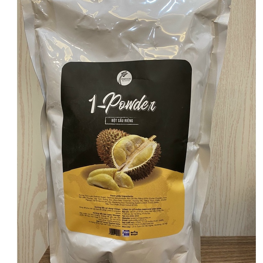 Bột Sầu Riêng 1- Powder gói 1kg - CHUYÊN DÙNG LÀM TỶAF SỮA SẦU RIÊNG HOT TREND- Nguyên liệu trà sữa