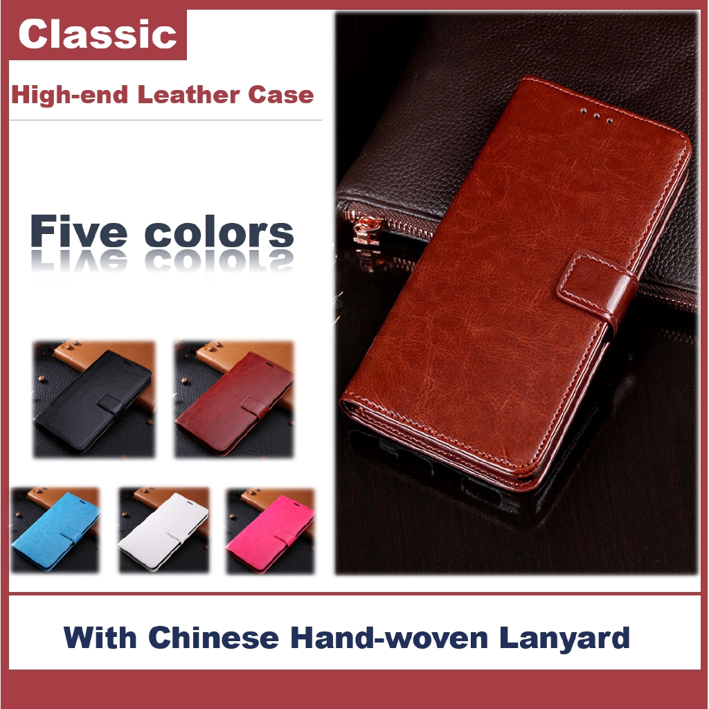 Bao da điện thoại PU dạng ví nắp gập có dây đeo cho Oppo A9 A5 2020 A7 A5S A3S | BigBuy360 - bigbuy360.vn