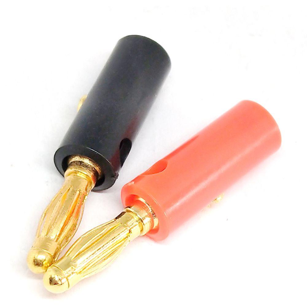 HARRIETT Đầu Nối Dây Cáp Âm Thanh. n Màu Đỏ Đen 4mm