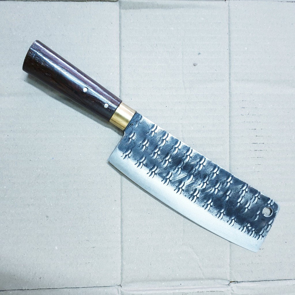 [ GIÁ Sỉ ] dao phở thái cán gỗ mun , rèn thủ công từ nhíp ô tô