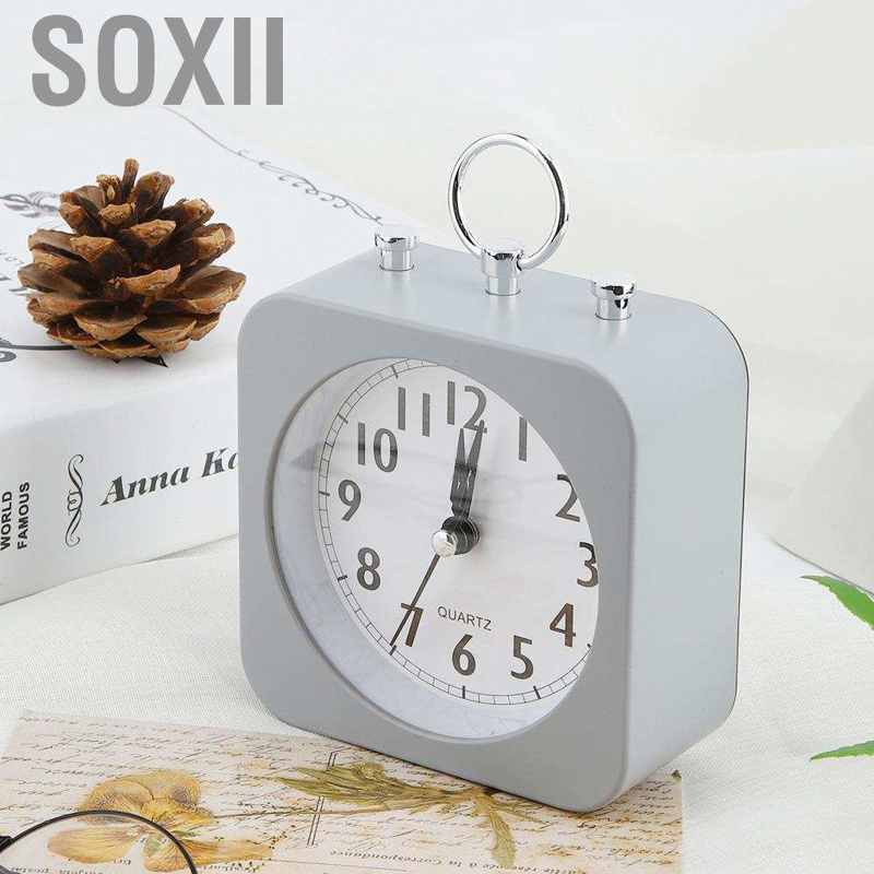 Soxii Vintage Alarm Clock Quiet Clocks Battery Bedside Desk With Loud Ringing Bell AU