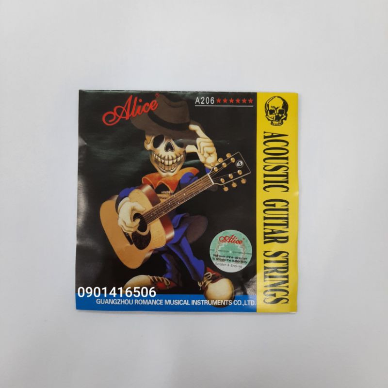 Dây đàn Guitar Acoustic - Bộ 6 Dây sắt Alice A206