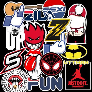 Combo 50 stickers local brand DECAL CẮT SẴN dán tường, mũ bảo hiểm, vali, máy tính,xe, tủ lạnh, điện thoại....