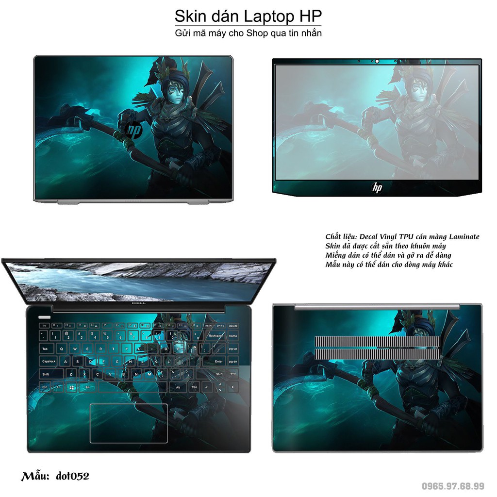 Skin dán Laptop HP in hình Dota 2 nhiều mẫu 9 (inbox mã máy cho Shop)