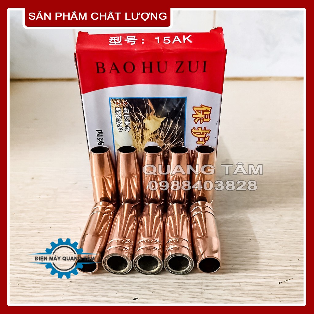 [1 Cái] Chụp Khí Đồng Súng Hàn MIG 14AK - 15AK [Có hoặc Không Ren]