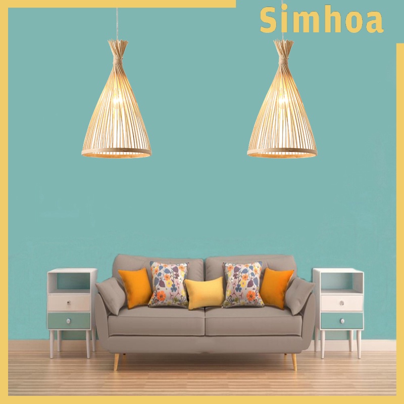 [SIMHOA] Bamboo Ceiling Pendant Light Hanging Lamp Teahouse Hotel Lighting