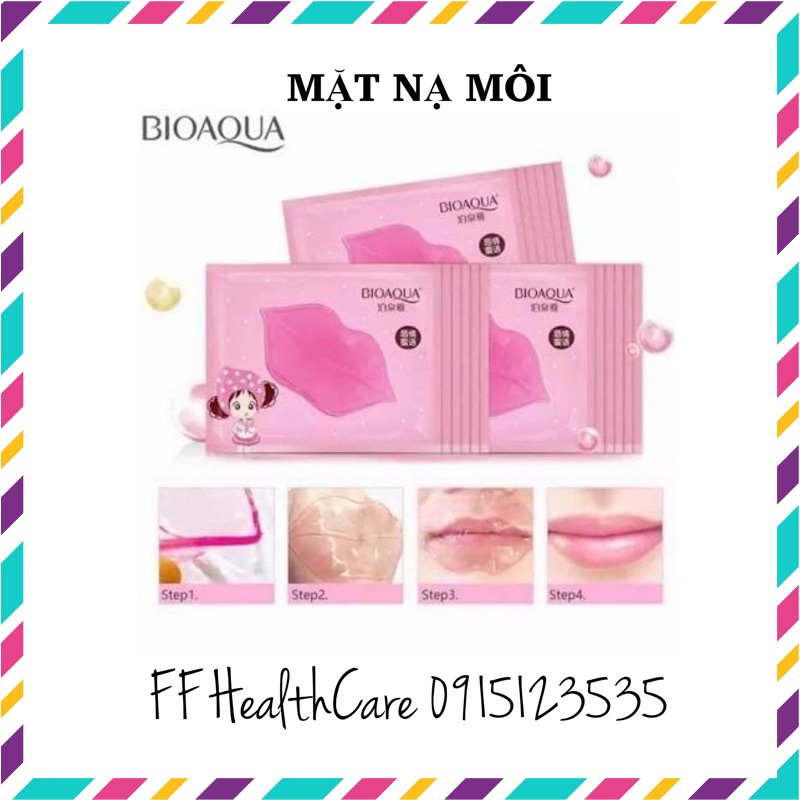 Mặt nạ môi bioaqua - mask giấy ngủ dưỡng môi dưỡng ẩm 8gr