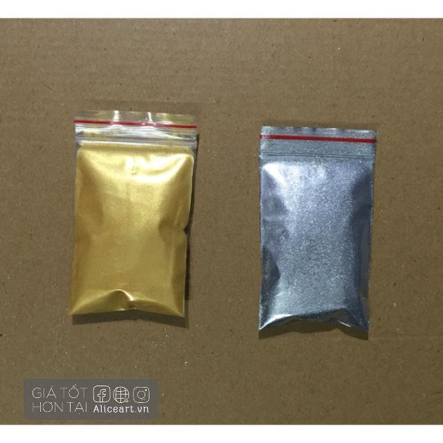 Bột Màu Nhũ Mỹ Thuật, kim tuyến, bột nhũ Nail, Pigment làm màu nước, vẽ trang trí, làm Slime