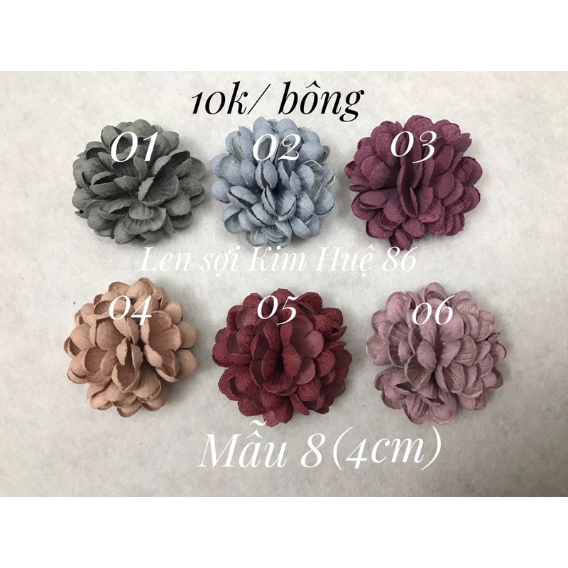 Các mẫu hoa trang trí (mẫu 1,2,3,6)