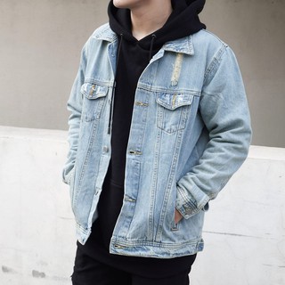 DISTRESSED DENIM JACKET