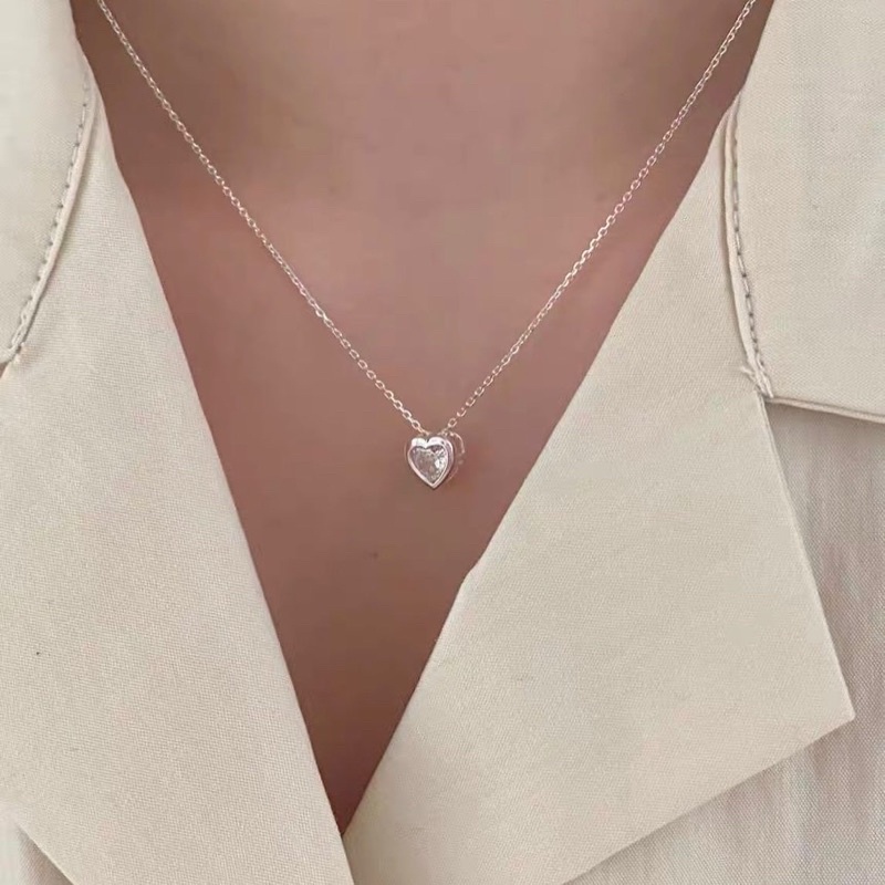 🇰🇷𝐯𝐞𝐥𝐯𝐞𝐭𝐩𝐢𝐧𝐤.𝐚𝐜𝐜 | Dây chuyền trái tim đá phong cách Hàn Quốc