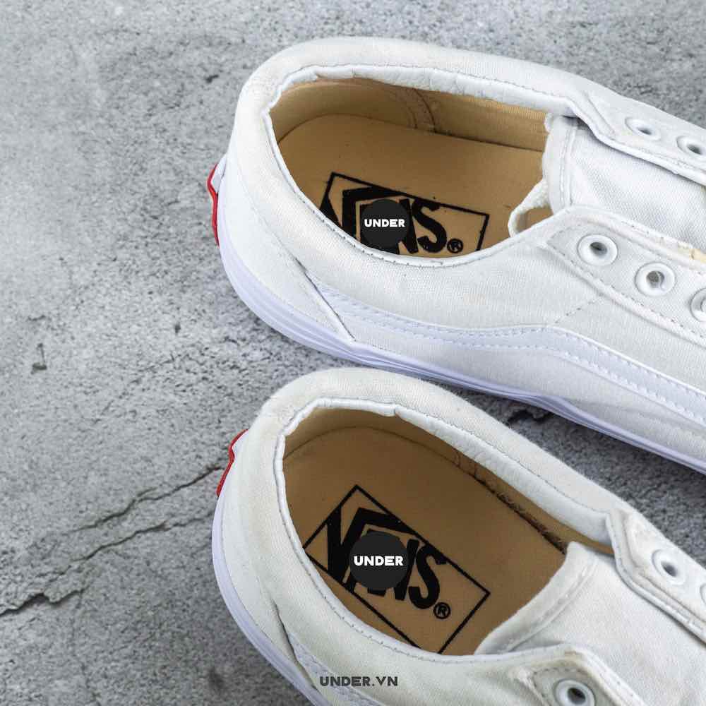 Giày Old Skool Classic Trắng - Giày Sneaker Thể Thao Nam Nữ Cao Cấp UNDER Streetwear