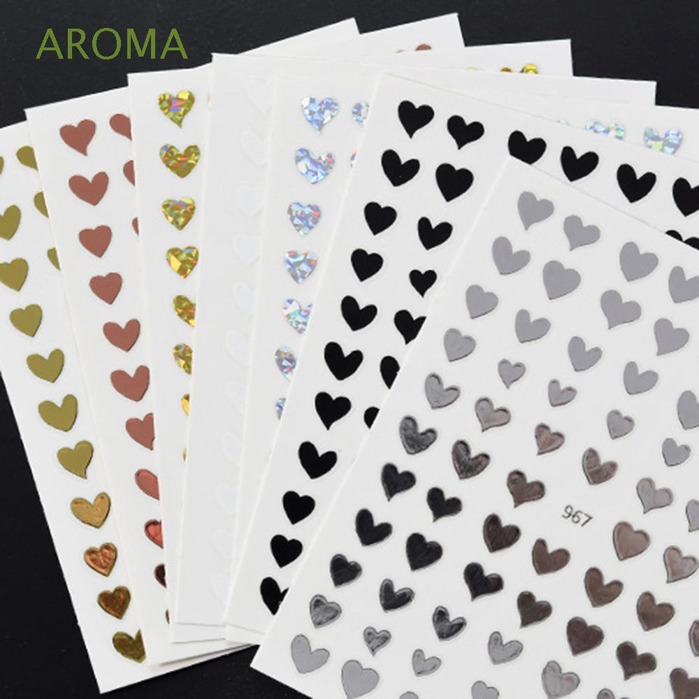 Miếng Dán Trang Trí Móng Tay Hình Trái Tim Tiện Dụng