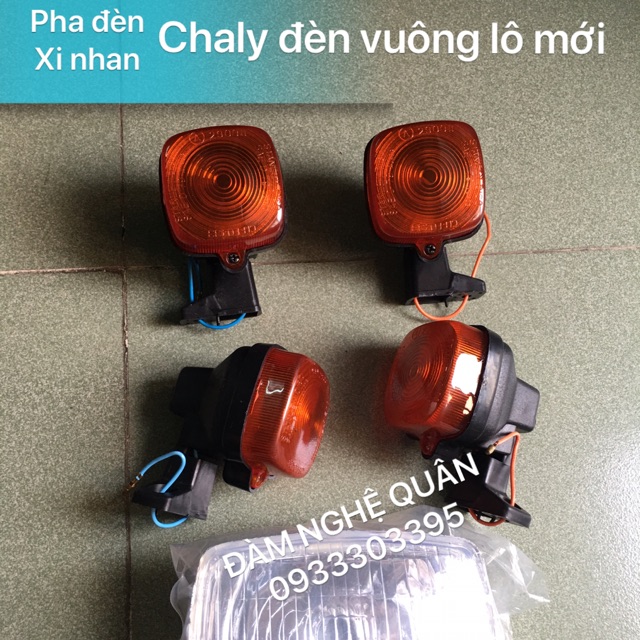 Pha đèn trước xi nhan Chaly đèn vuông lô mới