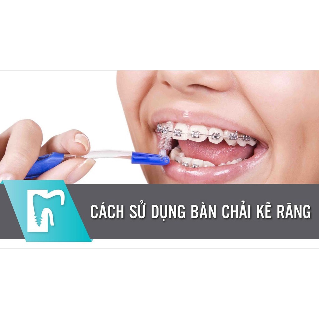 Bàn chải kẽ răng cao cấp Nhật dạng chữ L gói 6 chiếc