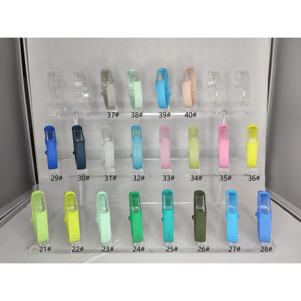 Dây đeo silicon mềm thay thế cho đồng hồ thông minh Xiaomi Mi Band 5 / 6 40 màu