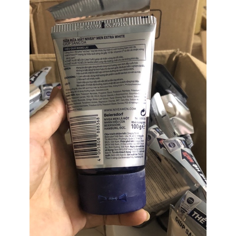 SỮA RỬA MẶT NIVEA MEN EXCHAR WHITE 100g