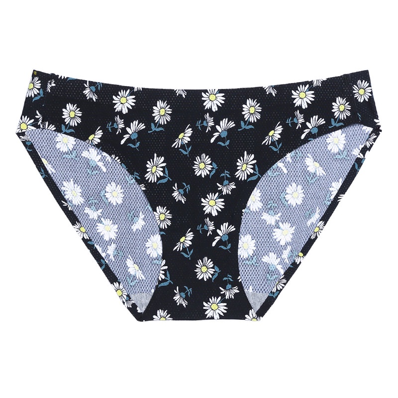 Quần Lót Lụa Lạnh Không Đường May Lưng Thấp Quyến Rũ Có 17 Màu Cho Nữ