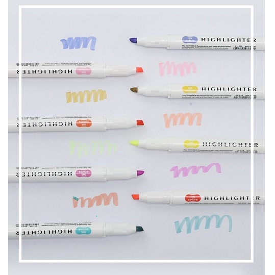 Bút đánh dấu 2 đầu đóng hộp 5 màu Highlighter