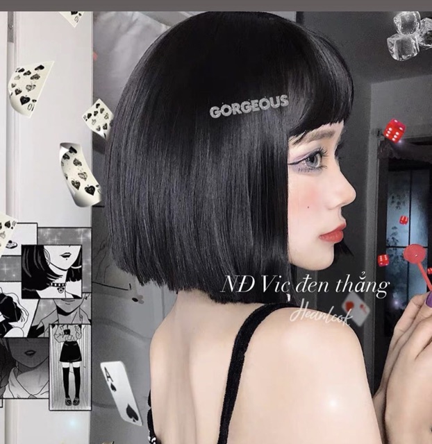 Tóc giả ngắn thẳng đơ 🥰FREESHIP mã c113