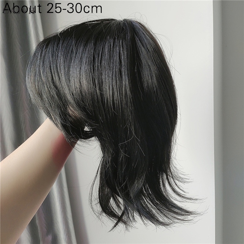 Bộ Tóc Giả Ngắn Bằng Sợi Mullet Thời Trang Dành Cho Nam Và Nữ