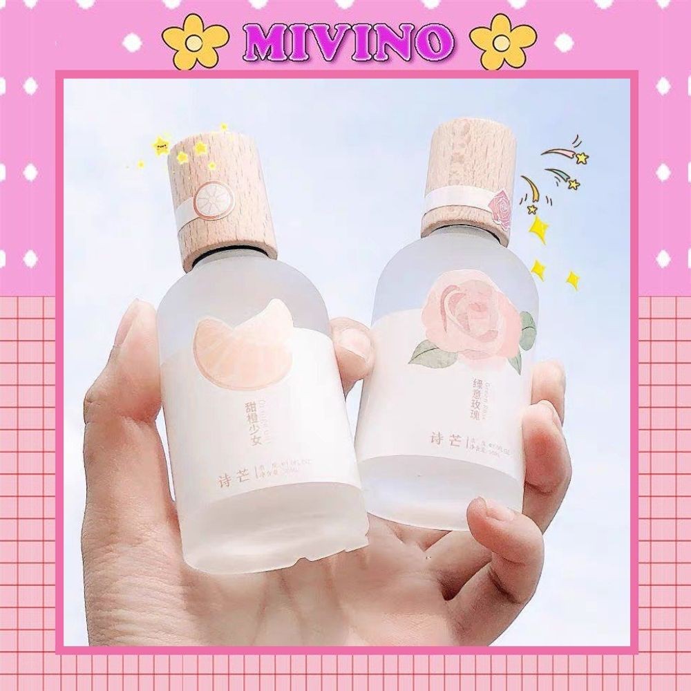 Nước Hoa Body Mist Shimang dầu thơm nắp gỗ thân thủy tinh vỏ mờ sang trọng Mivino NH11