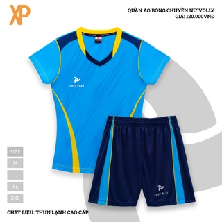 Quần áo bóng chuyền nữ Volly Xanh Da Vải thun lạnh cao cấp