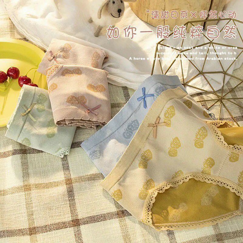Quần lót nữ cotton hình quả dâu CHUNCHUN, quần chíp kháng khuẩn. | BigBuy360 - bigbuy360.vn