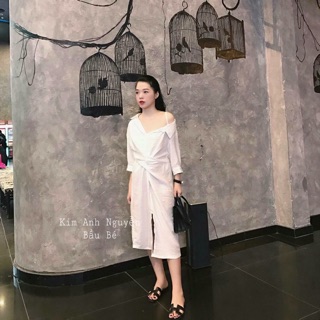 váy lệch vai
