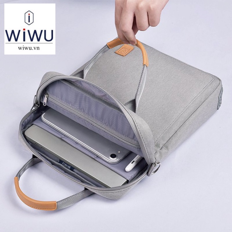Túi sách dọc Wiwu Pioeer Cho Máy tính bảng Pro 12.9/11in  M1, Laptop, Macbook,  Surface Pro chống sốc tặng quai đeo chéo