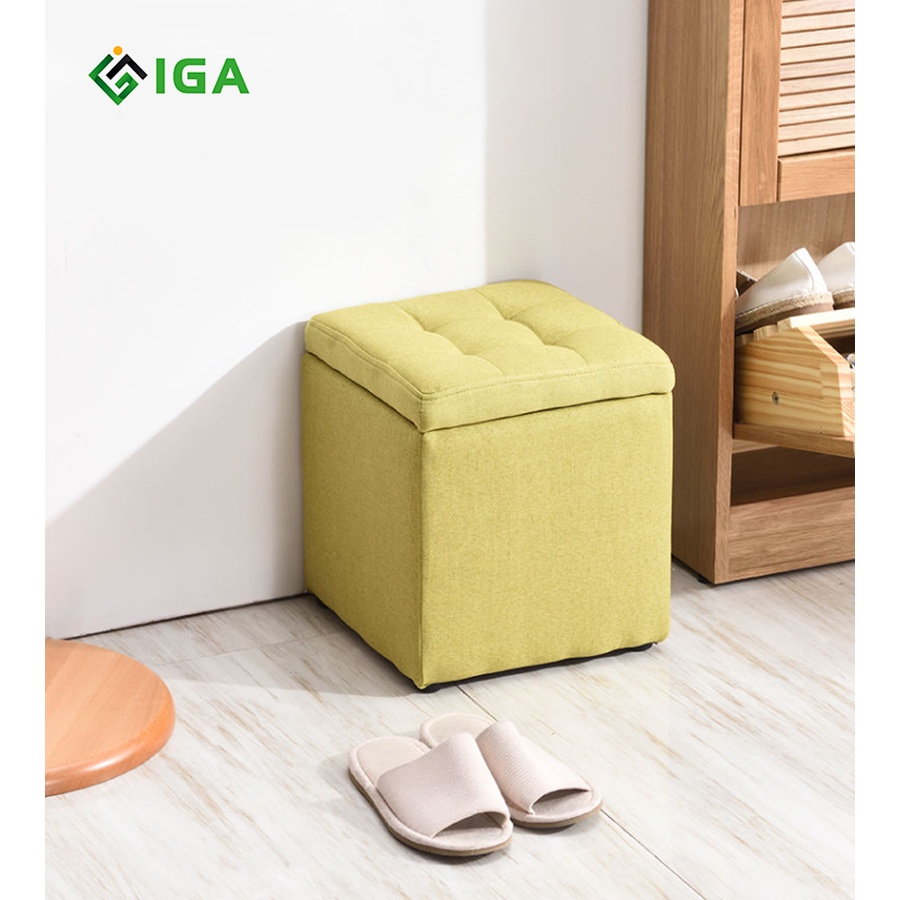 Ghế Đôn sofa gỗ CẤT ĐỒ để đồ cho phòng khách phòng ngủ - GC11