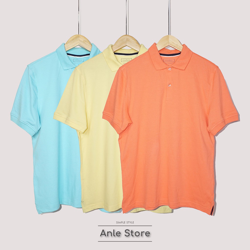 Áo Thun Nam Polo BigSize cho người cao lớn Cotton Cá Sấu hàng hãng xuất US - Áo Phông Nam Trơn Form Rộng Anle Store