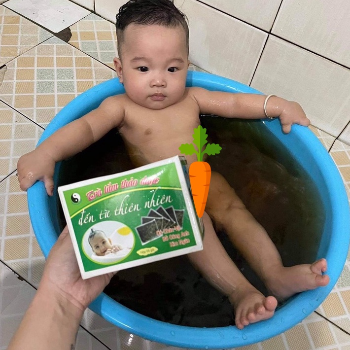 Lá Tắm Trà Tắm Thảo Dược Tắm Gội Cho Bé Sơ Sinh Và Mẹ Sau Sinh - Hộp 6 gói nhỏ