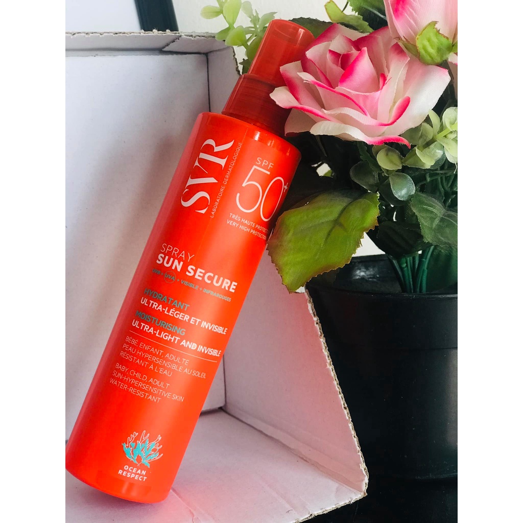 CHỐNG NẮNG DẠNG XỊT DÀNH CHO MẶT VÀ TOÀN THÂN SVR SUN SECURE SPRAY SPF50+ 200ML CHÍNH HÃNG - 10681