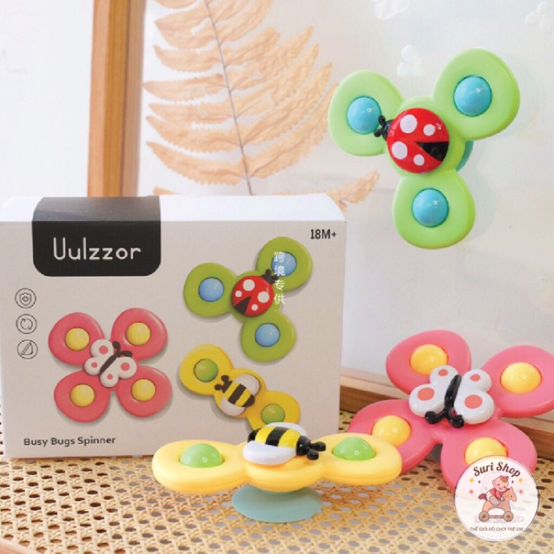 Con Quay Spinner Hình Côn Trùng Giúp Trẻ Vận Động Phát Triển, Đồ Chơi Bồn Tắm Cho Bé