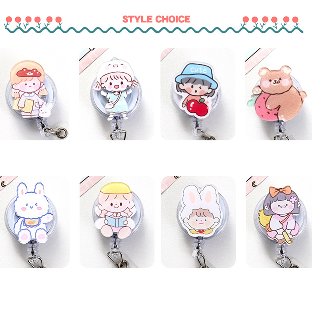 Kẹp Giữ Thẻ Học Sinh Hình Hoạt Hình Co Giãn Tiện Lợi