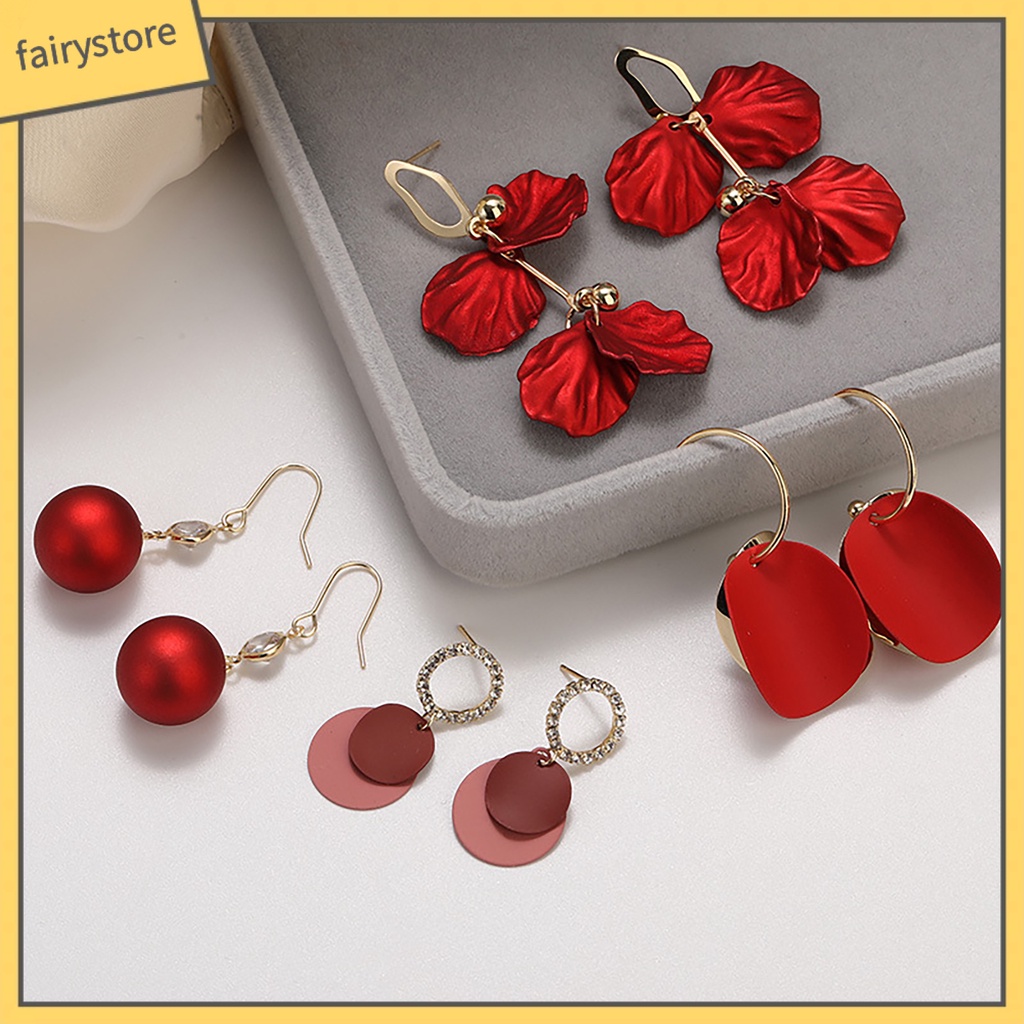 1 Đôi Bông Tai Mạ Bạc Dáng Dài Thời Trang Dành Cho Nữ