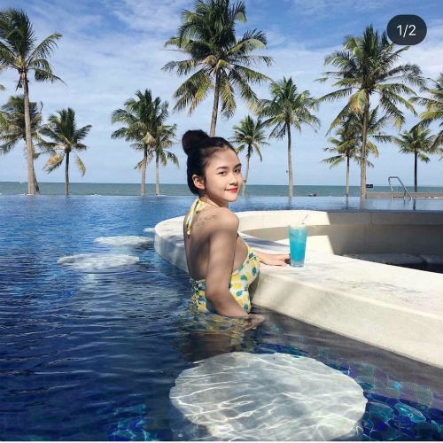 Bikini liền 1 mảnh mặc đi biển sexy (Ảnh chụp thật)