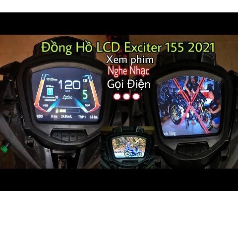 Đồng Hồ Exciter 150 MxKing KingDrag Lavito full LCD xem phim, kết nối bluetooth , điện thoại. DoChoiXeMay