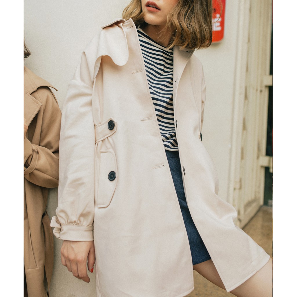 BLEUBIRD Áo khoác kaki Aubrey Trenchcoat
