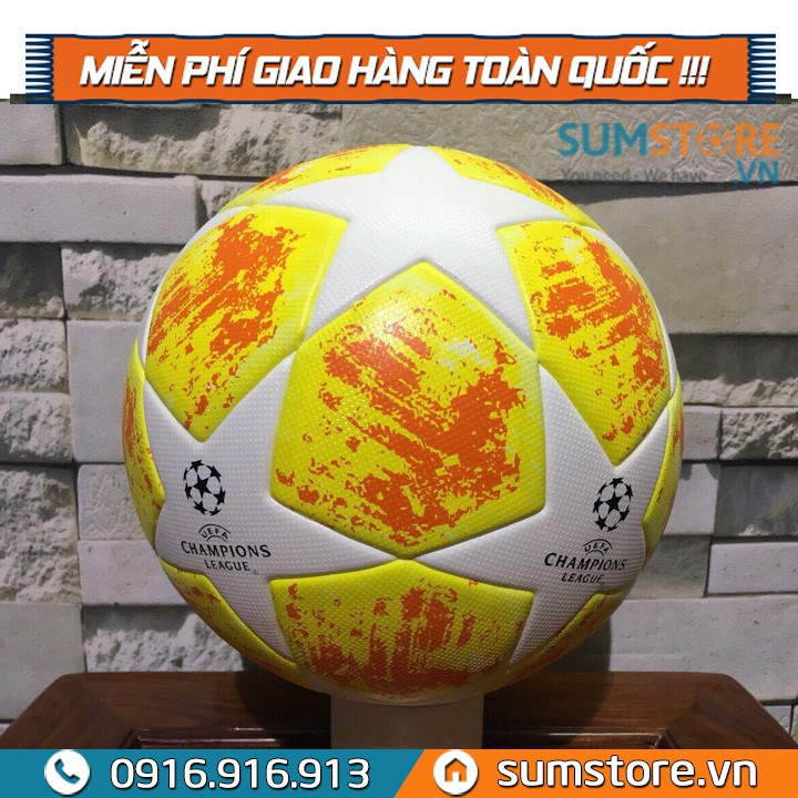 Quả bóng Champion League 2019 Đúc Cao cấp, size 5, tặng kèm kim