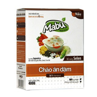 Cháo ăn dặm Mabu hạt vỡ hộp 400g - (Sỉ - Lẻ)