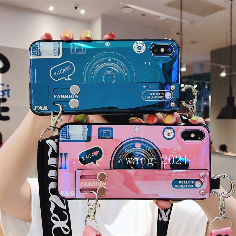 Ốp Điện Thoại Mềm Hình Máy Ảnh Có Dây Đeo Cho Realme C35 Narzo 50A Prime / Realme Narzo 50 50i Realme 9 Pro +Plus 9Pro 8i 9i
