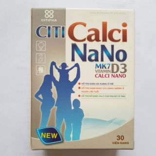 Calci  Nano D3_ Mk7 bổ sung canxi cho trẻ em, người lớn và người cao tuổi