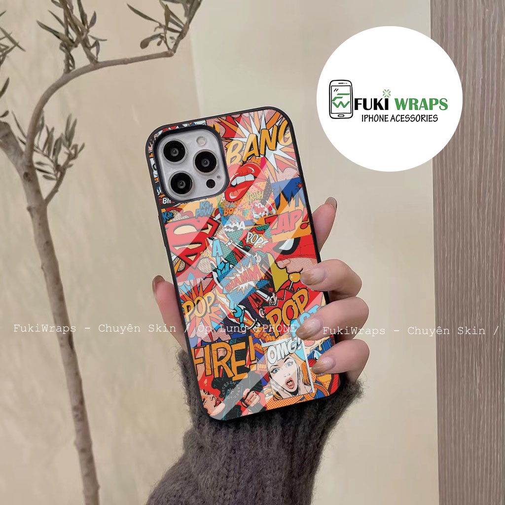 Ốp Lưng Kính Cường Lực / Case Chống Vỡ Dành Cho 13ProMax 12ProMax 11ProMax X XSMAX Fukishop