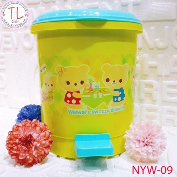 Thùng rác có nắp Mini hình gấu